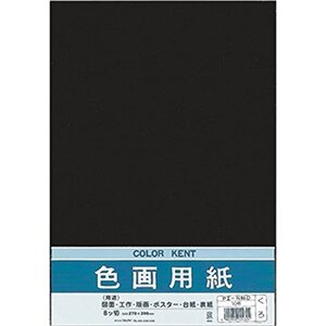 （まとめ買い）マルアイ 色画用紙 N861 くろ Pエ-N86D 〔×10〕