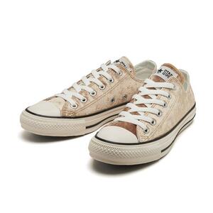 コンバース 24cm オールスター CA ベルベット ベージュ CONVERSE ALL STAR CA-VELVET OX ローカット スニーカー