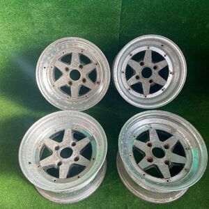 ALL 1円から！517.SPEEDSTAR ロンシャン XR-4 14×7J 約+-0 114.3 4穴 1 4本 スピードスター SSR 希少 当時物 旧車 深リム アルミホイール