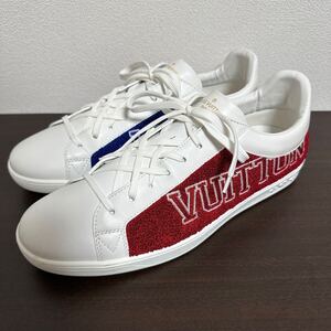 【極美品 1回使用のみ】LOUIS VUITTON ルイヴィトン ルクセンブルグライン レザー スニーカー size 9 トリコロール