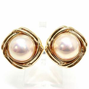 美品!!＊TASAKI(田崎真珠)K18マベパールイヤリングj 約21.0g 半円真珠 pearl jewelry earring FA7/FA8