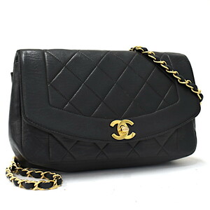 1円 ◎美品 CHANEL シャネル チェーンショルダーバッグ マトラッセ22 ダイアナフラップ A01164 ラムスキン ブラック◎E.Dsrs.oR-16