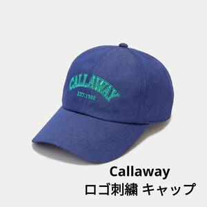 Callaway カラーデニムロゴ刺繍 キャップ ネイビー