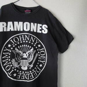 ○RAMONES ラモーンズ◆Tシャツ カットソー 半袖 2008 RAMONES 1234 パンクロック バンド◆メンズ ブラック Mサイズ