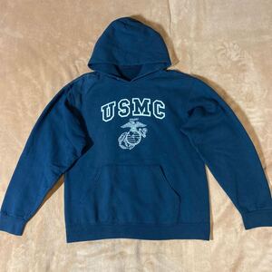 USMC スウェット パーカー ネイビー系 古着