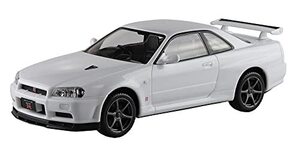 青島文化教材社 1/32 ザ・スナップキットシリーズ ニッサン R34スカイライン GT-R ホワイト 色分け済みプラモ