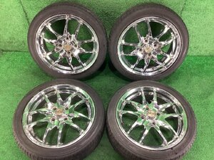 TRANS メッキ 15インチ ホイール トランス タイヤホイール4本 165/50R15 15×5J +45 PCD100 73mm 4H DA64W エブリィにて使用 社外 軽自動車