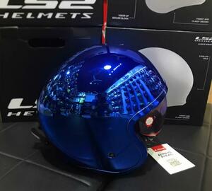 新品 LS2 OF599 ツーリング ジェット ヘルメット サンクラス内蔵 