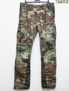 ギャラリーデプト GALLERY DEPT サイズ33 CAMO FLARE ペンキ加工 カモフラ フレア カーゴパンツ 【中古】 パンツ