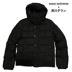 nano universe×西川ダウン ダウンジャケット ブラック メンズ M