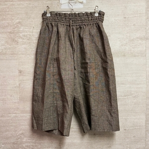  POSTELEGANT ポステレガント PT22S0007 22SS LINEN WOOL SHORTS ハーフパンツ ショーツ ブラウン系 size40 【中目黒B08】