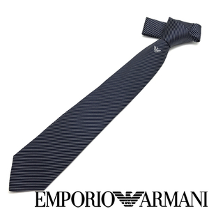 EMPORIO ARMANI ネクタイ エンポリオアルマーニ ブランド シルク ストライプ ブルー 【剣先幅：7.5cm】 340275-624-00035