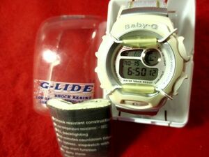 GS493） ◎完動腕時計 送料無料(定形外)★CASIO カシオ BABY-G Gショック系★BGX-140 X-treme G-LIDE◎ホワイトとシルバーを基調 箱入り