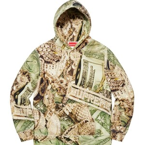 Supreme Bling Hooded Sweatshirt Green シュプリーム ブリング フーディー L 総柄 グリーン 完売モデル パーカー 綿100% 正規品 極美品