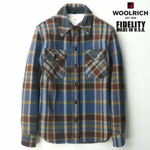 【コラボ！】極美品 USA製 FIDELITY ｘ WOOLRICH フィデリティ ウールリッチ CPOジャケット チェック柄 M【相場価格￥22,000-】