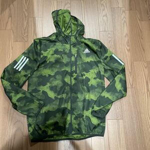 【中古・美品】ADIDAS(アディダス) 迷彩柄 ランニング ジャケット サイズM