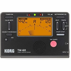 【中古】 KORG コルグ コルグ チューナー メトロノーム 同時に使える TM-60 BK ブラック 吹奏楽 ブラスバ