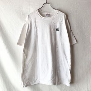 2000s Y2K Hanes BEEFY-T メキシコ製 Apple Mac OS X アップル ロゴ 企業 ヴィンテージ Tシャツ ホワイト XL