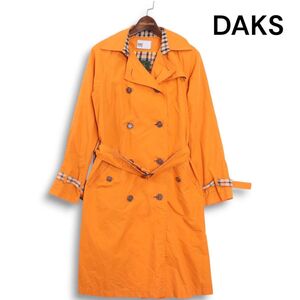 DAKS ダックス 秋冬 ウール ライナー付き♪ チェック柄使い ナイロン トレンチ コート Sz.40　レディース 日本製　K4T01797_B#N