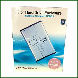 未開封●Transcend/トランセンド● ポータブルHDD StoreJet 2.5 SATA アルミケース Silver TS0GSJ25S-S