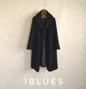 超高級 Maxmara 憧れの一級品本場イタリア製チェスターコート iblues おしゃれブラック系カラー イブルース マックスマーラ