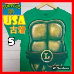 USA 古着　TURTLES　タートルズ　Tシャツ　メンズ　グリーン　S