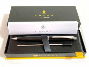 【美品】 CROSS ATX クロス エィティエックスパソールブラック ボールペン 黒互換リフィル付