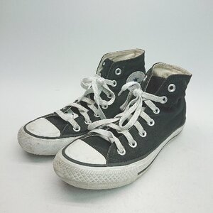 ◇ CONVERS ラウンドトゥ ハイカット 紐あり 定番モデル スニーカー サイズ4 ブラック レディース E