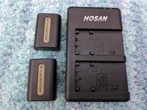 0605u1404　HOSAN NP-FH50 純正互換バッテリー 2個 対応機種 Sony NP-FH50