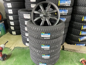 EC202 165/55R15新品夏タイヤアルミホイール4本セット送料込み即決ケイフィネスCUP4.5-15+45　4/100マッドブラック