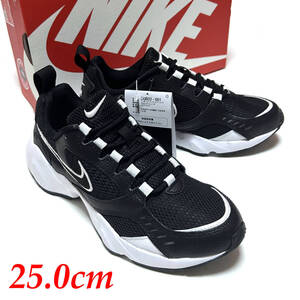 新品 箱あり 25cm ナイキ ウェメンズ エアハイツ ブラック ホワイト NIKE WMNS AIR HEIGHTS 厚底 スニーカー レトロ CI0603-001 黒 白