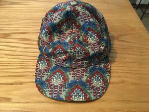 24ss KIJIMA TAKAYUKI BATIK PRINT 6PANEL CAP BLUE 未使用 comoli TEATORA NICENESS AURALEE