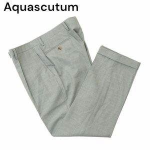 Aquascutum アクアスキュータム 春夏★ スラックス パンツ Sz.85　メンズ グレー 日本製　A4B02639_5#P