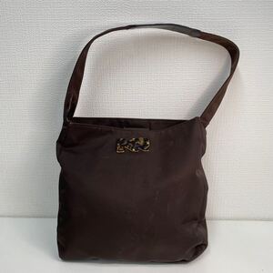 1円〜 12S NINA RICCI ハンドバッグ ニナリッチ トートバッグ ナイロン ショルダーバッグ ベージュ系 綺麗め 普段使い 216