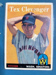 1958 Topps Baseball #31 Tex Clevenger Washington Senators 