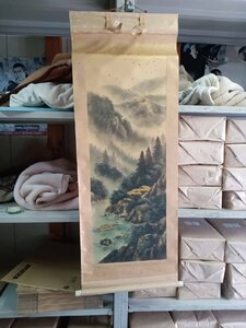 掛け軸 掛軸 水墨山水 玉象 風景画