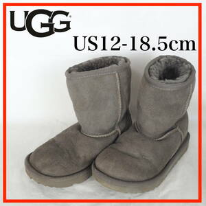 EB6780*UGG*アグ*キッズムートンブーツ*US12-18.5cm*グレー