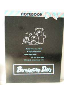 学研VictoriaFancy バターカップデイズ Buttercup Days ノート（黒・くま） 未使用デッドストック品 昭和レトロ 1970～80年代