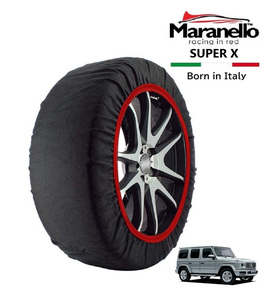 Maranello正規品 スノーソックス ベンツ Gクラス G400d 3DA-463350 4WD 265/60R18 18インチ SUPER X 布製 タイヤ チェーン イタリア製