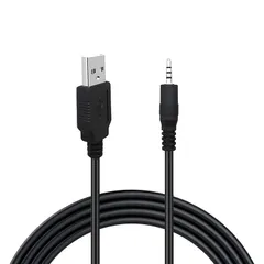 変換ケーブル 3.5mm 1m SLEIJAOOE.N 充電ケーブル ミニプラグ USB2.0 Bluetoothレシーバー USB トランスミッタ ワイヤレスヘッドホン イヤホンなど対応 AUX端子 充電用コード