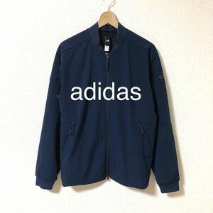 adidas アディダス　スポーツ　ゴルフウェア　ネイビー　裏メッシュ　L