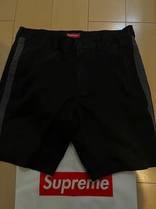 Supreme Work Short ショーツ　ショートパンツ　シュプリーム ハーフパンツ 36 XL shorts pant ブラック　黒 sideline