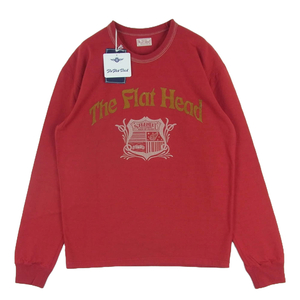 THE FLAT HEAD ザフラットヘッド F-THCL-004 SPLENDID CLOTHING ロゴ ロングスリーブ 長袖 Tシャツ 赤系 40【極上美品】【中古】