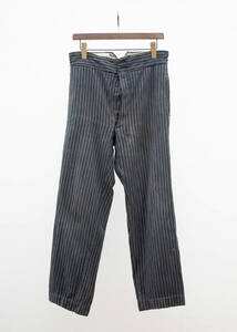 Vintage ヴィンテージ フレンチビンテージ 30-40s ストライプワークパンツ クロップドパンツ 表記なし 中古