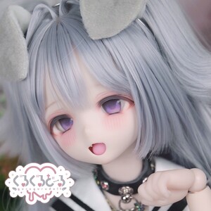 【ぐるぐる】DDH-10 SW肌 ドルフィードリーム MDD Dollfie Dream カスタムヘッド + 碁石アイ3種 + 舌パーツ パテ盛り ※小難あり