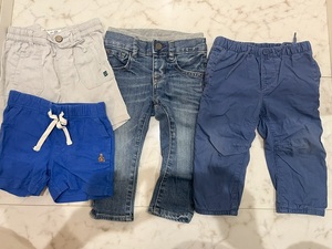 【美品】babygap gapbaby ギャップ　ベビー パンツ3点セット 12-18 80cm 　+ザラ Zara BabyBoy 80cm