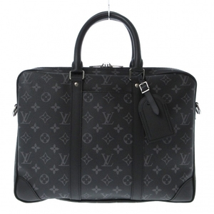 ルイヴィトン LOUIS VUITTON ビジネスバッグ M46457 ポルトドキュマンヴォワヤージュ モノグラム・エクリプス キャンバス メンズ 美品