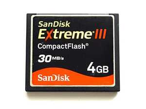 【残り2枚】☆良品☆ CFカード 4GB サンディスク エクストリームIII SanDisk Extreme III コンパクトフラッシュ CompactFlash Card