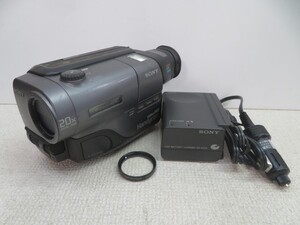 ★SONY CCD-TR11 ビデオカメラレコーダー VideoHi8 Handycam 8ミリ ソニー ハンディカム バッテリー/フィルター/充電器付 USED 10743★！！