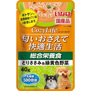 いなばペットフード CozyLifeパウチ 総合栄養食 とりささみ＆緑黄色野菜 40g 犬用フード